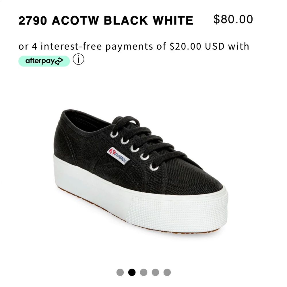 Superga platform sneakers in black